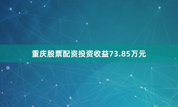 重庆股票配资投资收益73.85万元
